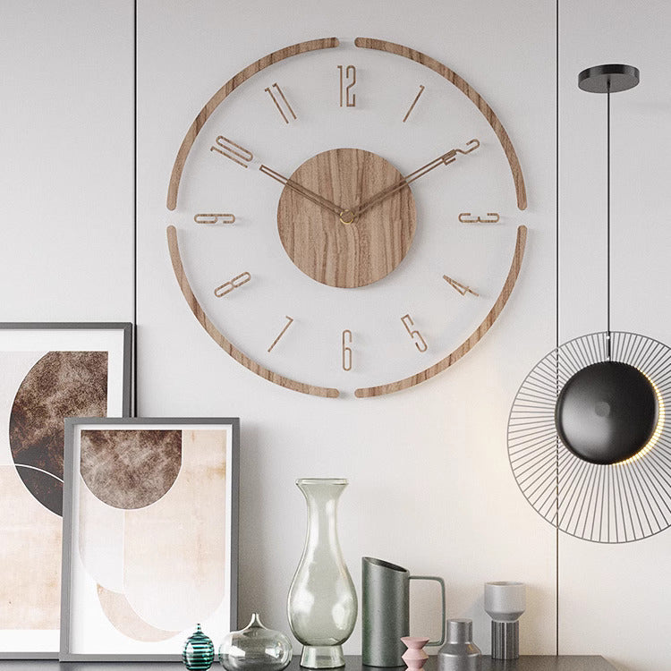 LumoArte Houten Wandklok – Scandinavisch Design & Stil Uurwerk
