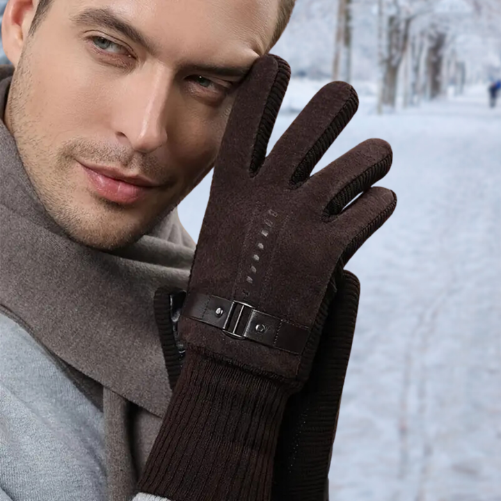 Herenhandschoenen Leer Winddicht | Warm &amp; Touchscreen Geschikt VestraGear