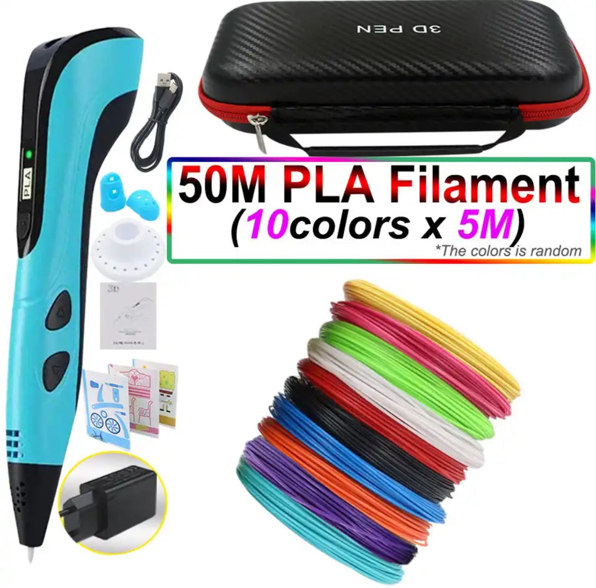 Creaso bolígrafo impresora 3D – bolígrafo fácil de usar para obras de arte creativas en 3D