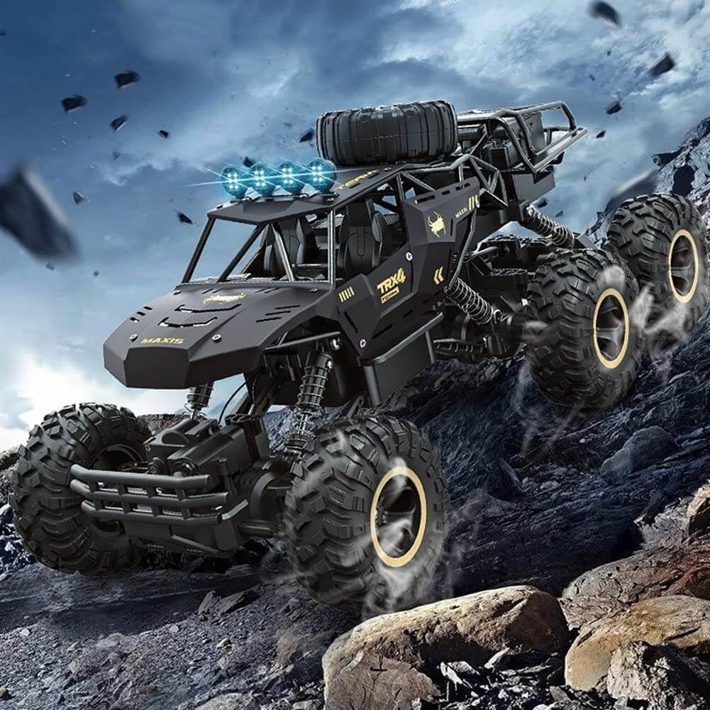 Rovaro – Monstertruck RC 6WD 1:12 con LED & 52 km/h – Potente fuoristrada