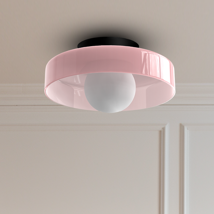 Culina Plafondlamp – Moderno design rotondo in vetro con montaggio a filo compatto e attacco G9