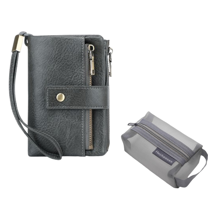 Portafoglio a tre ante con blocco RFID per donne – design elegante, capiente e sicuro