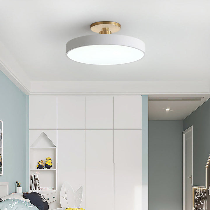 Vionte Plafondlamp – Lampada da soffitto LED rotonda in metallo e acrilico con design a risparmio energetico