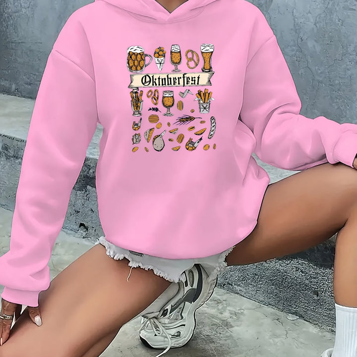 AlpenJoy – Sudadera con capucha para mujer Anna – Oktoberfest cálida para otoño e invierno