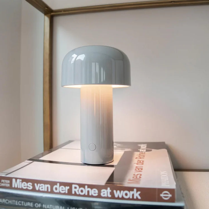 Lunavo HaloGleam Lámpara de Mesa – Inalámbrica, Recargable y Moderna Luz LED en Forma de Hongo