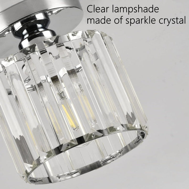 Montaro Plafondlamp – Zwarte plafondlamp met kristallen kap en messing accenten