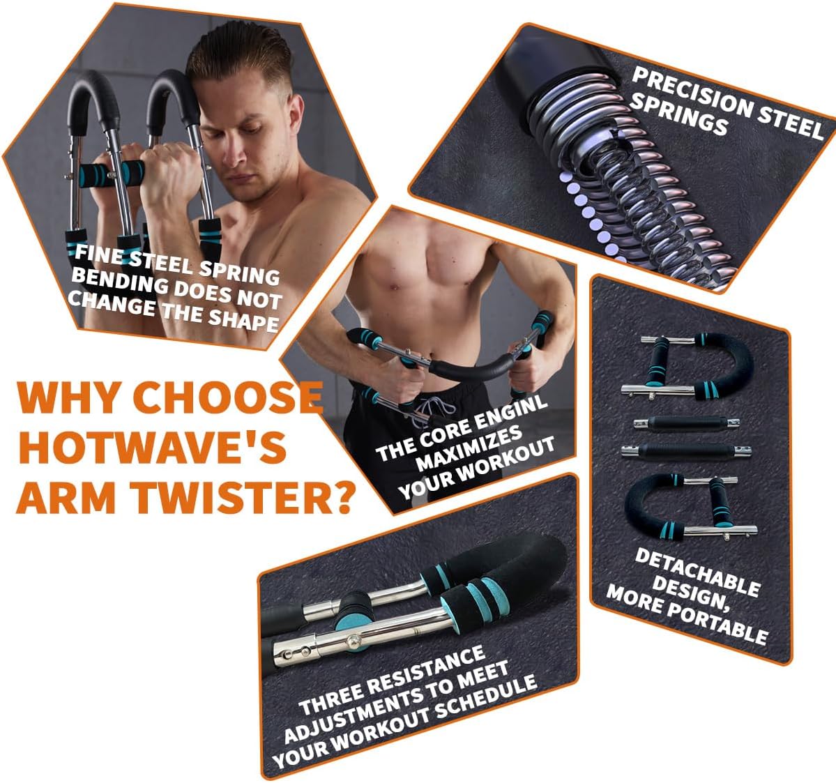 MusclePro Power Twister – Resistenza Regolabile per Allenamento della Parte Superiore del Corpo