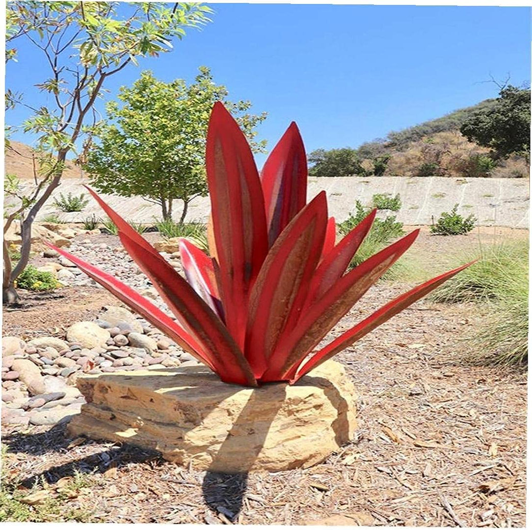 Statue de jardin en agave métallique – Sans entretien, antirouille et fait main