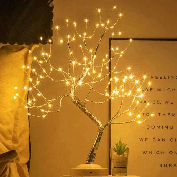 Lámpara de brazo LED LumiTree – Diseño hecho a mano con 108 LED cálidos y ramas flexibles