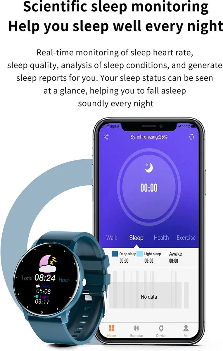 Veyro – Smartwatch met hartslag, bloeddruk & stappenteller – iOS/Android