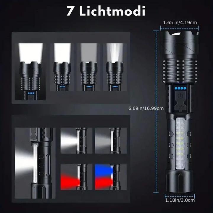 Lampe de poche à DEL – Conception puissante et étanche pour l&