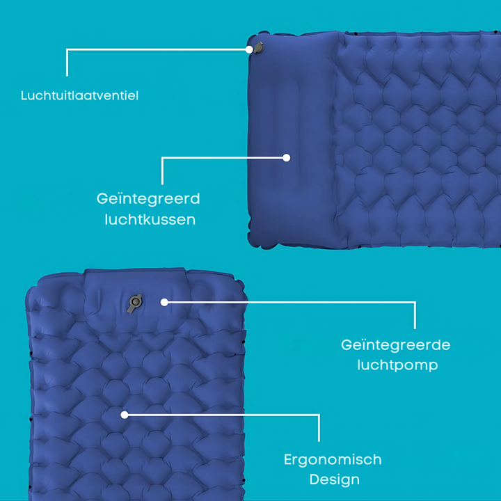 AirLite Zelfopblazend Slaapmatje – Lichtgewicht, Compact &amp; 10 cm Dik Comfort Vestragear