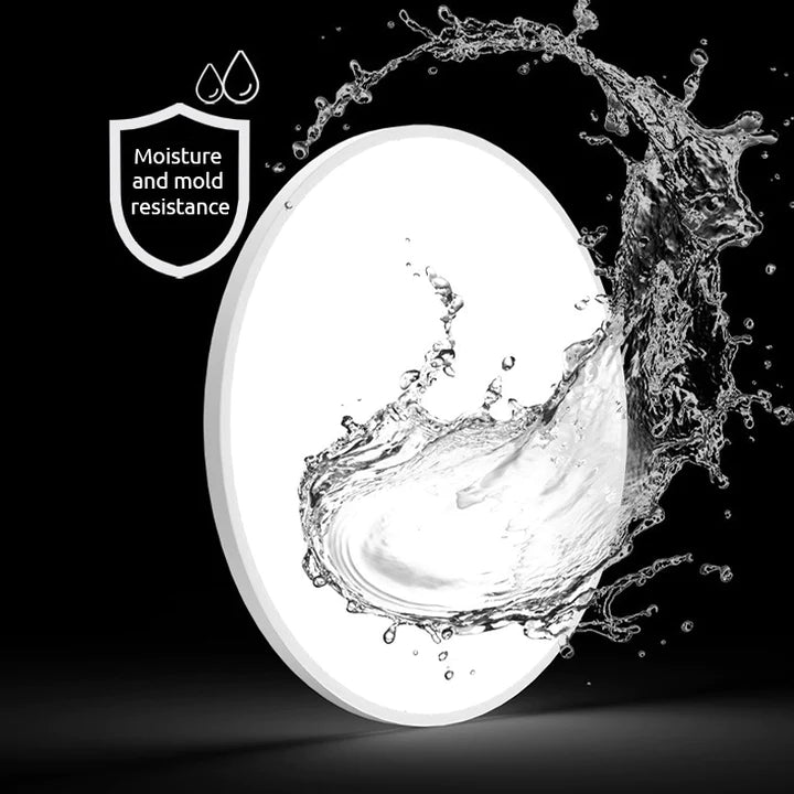 Solvra Lámpara de techo – Lámpara de techo LED redonda de acrílico y ABS con diseño minimalista