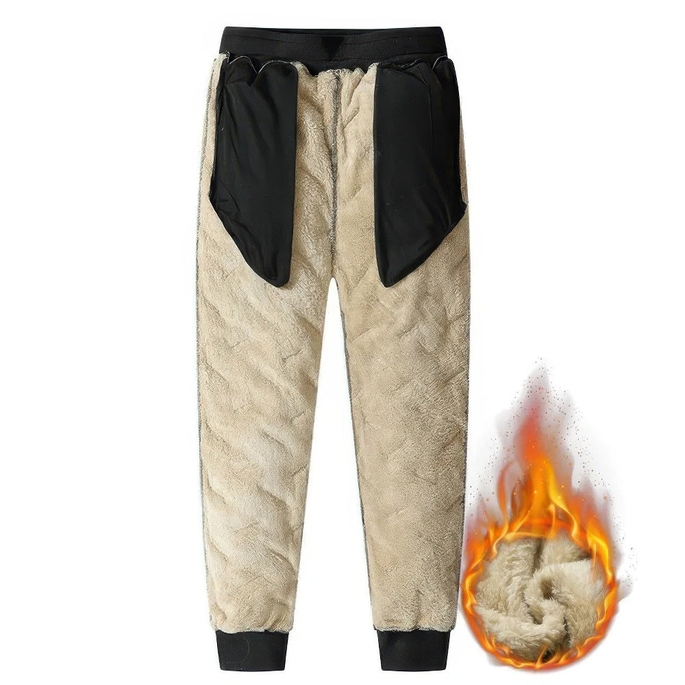 Fjoren Heren Fleece Joggingbroek – Dikke Pluche Voering, Warm, Ademend & Stijlvol voor de Winter