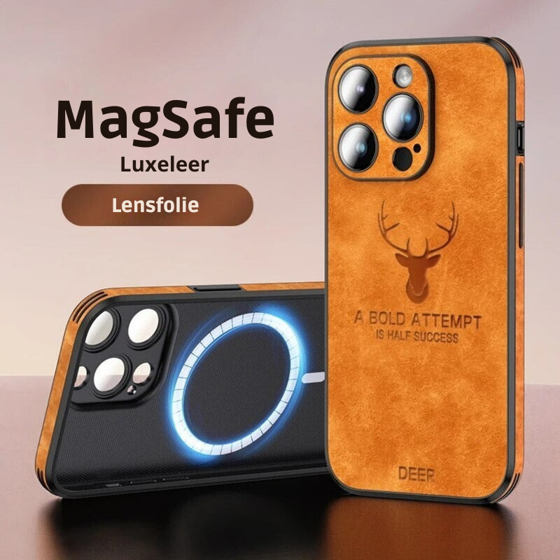 Luxvera – custodia per iPhone in vera pelle sottile e resistente agli urti – design elegante