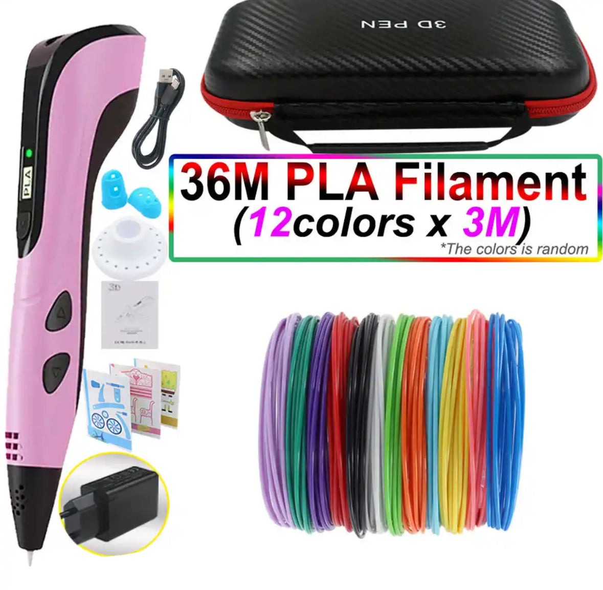 Creaso bolígrafo impresora 3D – bolígrafo fácil de usar para obras de arte creativas en 3D