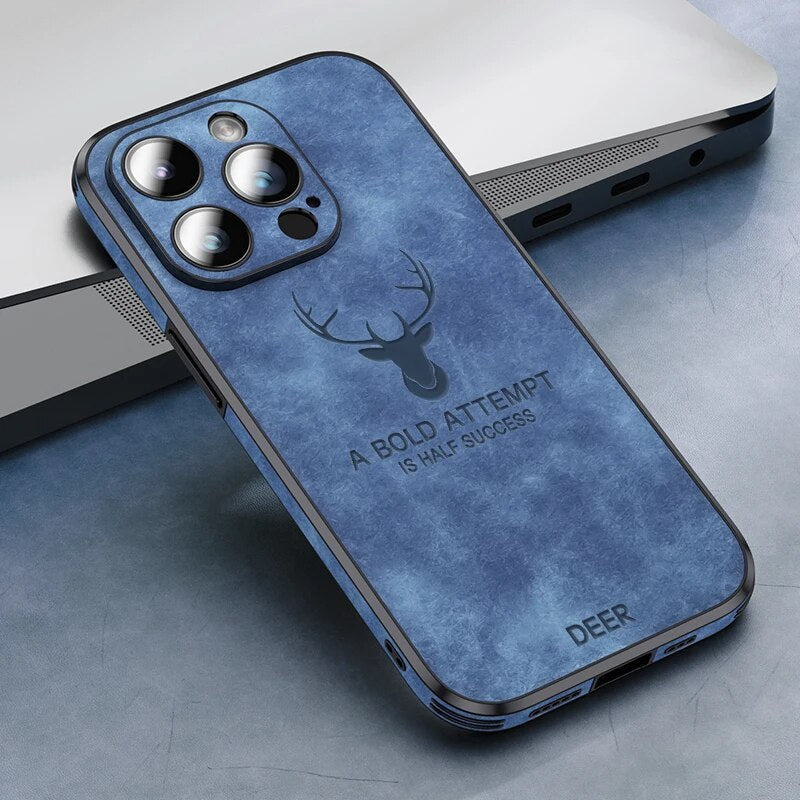 Luxvera – custodia per iPhone in vera pelle sottile e resistente agli urti – design elegante