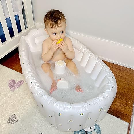 BubbleNest Opblaasbaar Babybadje – Lichtgewicht BPA-vrij bad voor reizen &amp; klein wonen