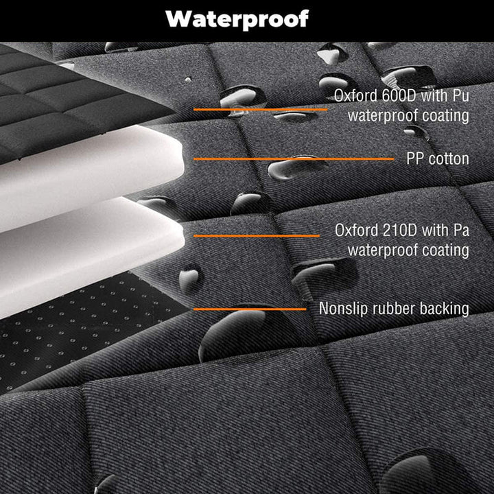 Auto hondenbed – Waterbestendige autostoelhoes met antislip &amp; veiligheidsriem