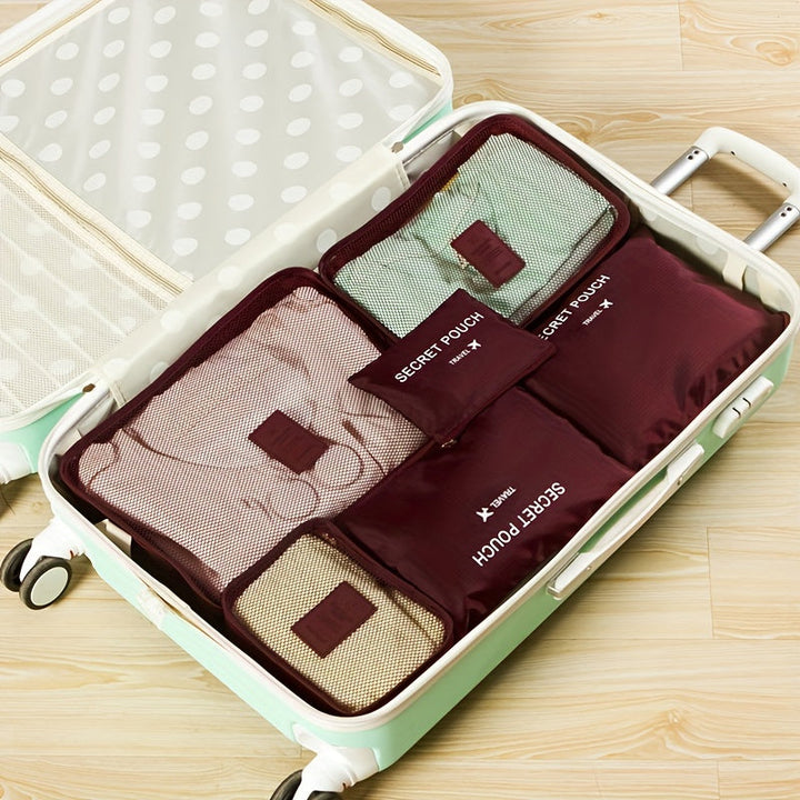 Mochila de Expedição Travora – Conjunto de 6 Peças em Oxford para Organização Inteligente