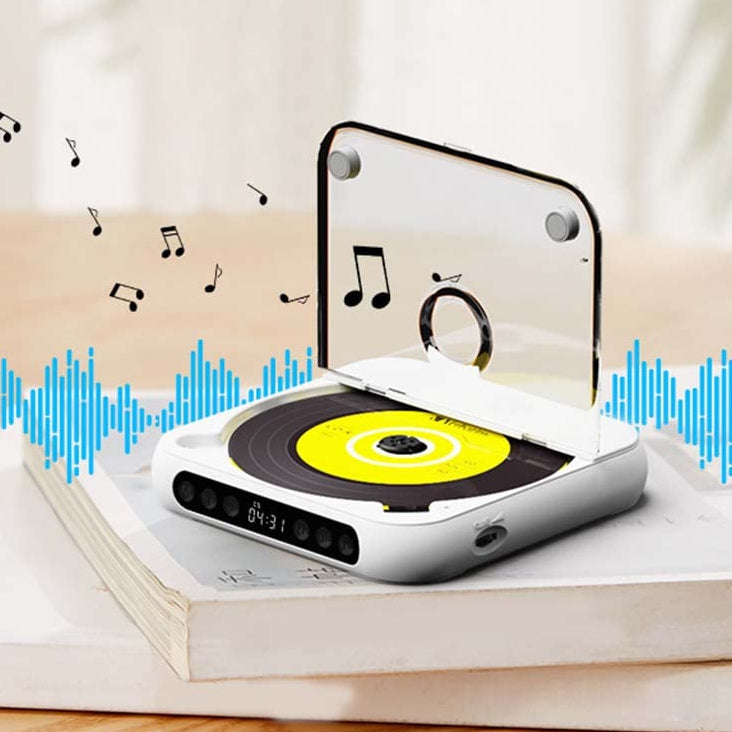 Leitor de CD Portátil – Bluetooth 5.3, Bateria Recarregável &amp; Design Compacto