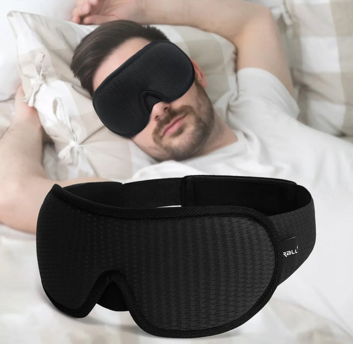 DreamEase Maschera per Dormire – Maschera 3D Traspirante e Opaca con Vestibilità Regolabile