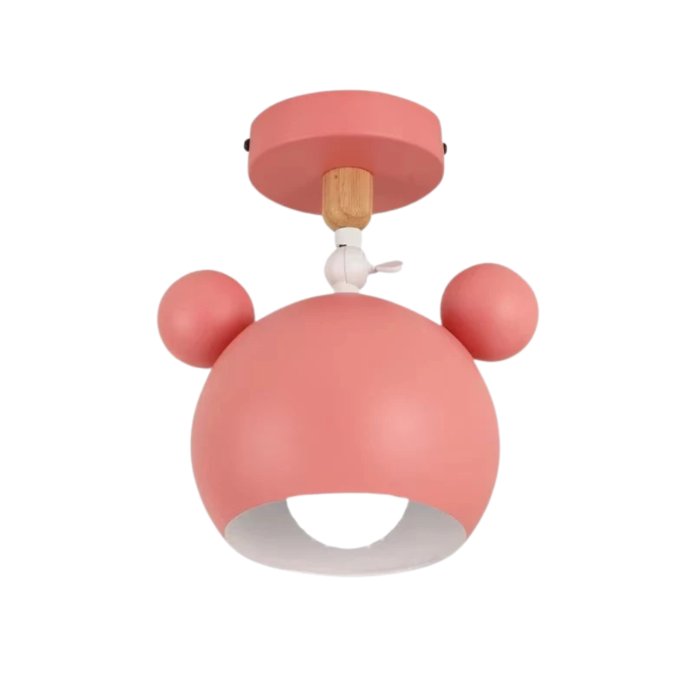 Cartonelle làmpada de sostre – Làmpada de dibuixos animats moderna amb base E27 i disseny de fusta juganer