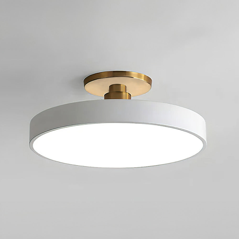 Vionte Plafondlamp – Candeeiro de teto redondo LED em metal e acrílico com design energeticamente eficiente