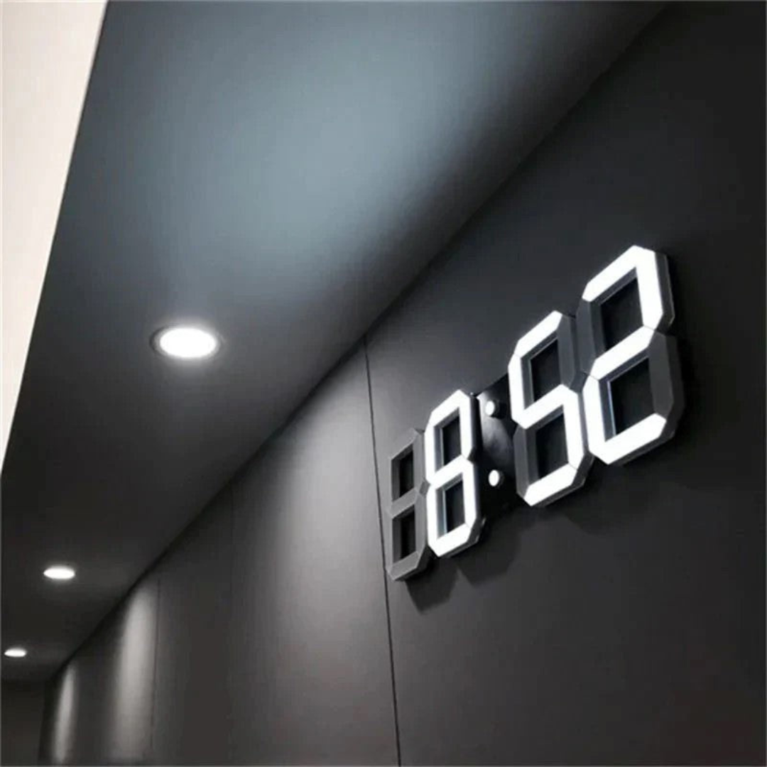 Nyvox – Orologio da parete digitale LED 3D moderno – Orologio di design per interni