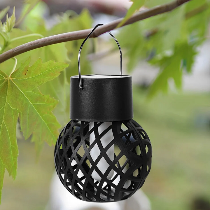 Solira – Hangende Lantaarn 4-Pack Zonne-energie &amp; Vlameffect – Tuin &amp; Balkon VestraGear