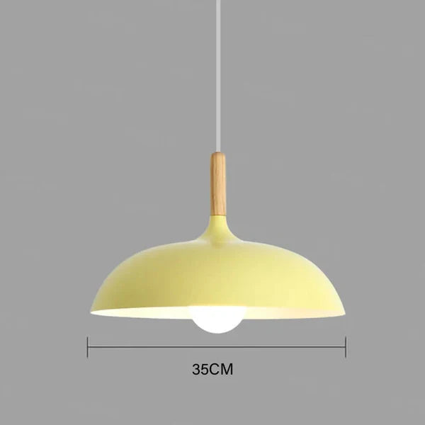 ScandiLuxe Candeeiro de Teto – Lâmpada LED de madeira de carvalho com design escandinavo e cabo ajustável