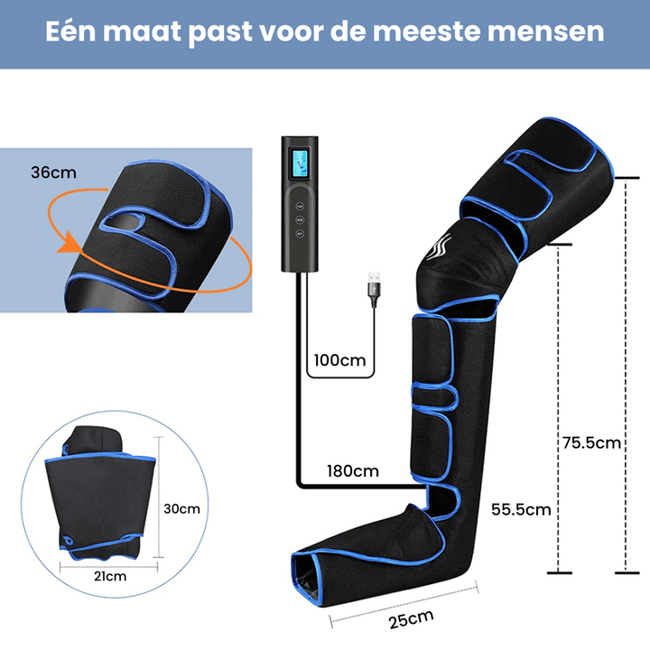 Airestro – massaggio gambe a 360° con pressione d&