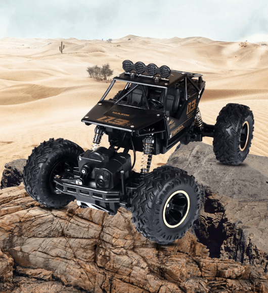 Camión monstruo RC 4x4 – Potente tracción, carrocería resistente y agarre todoterreno