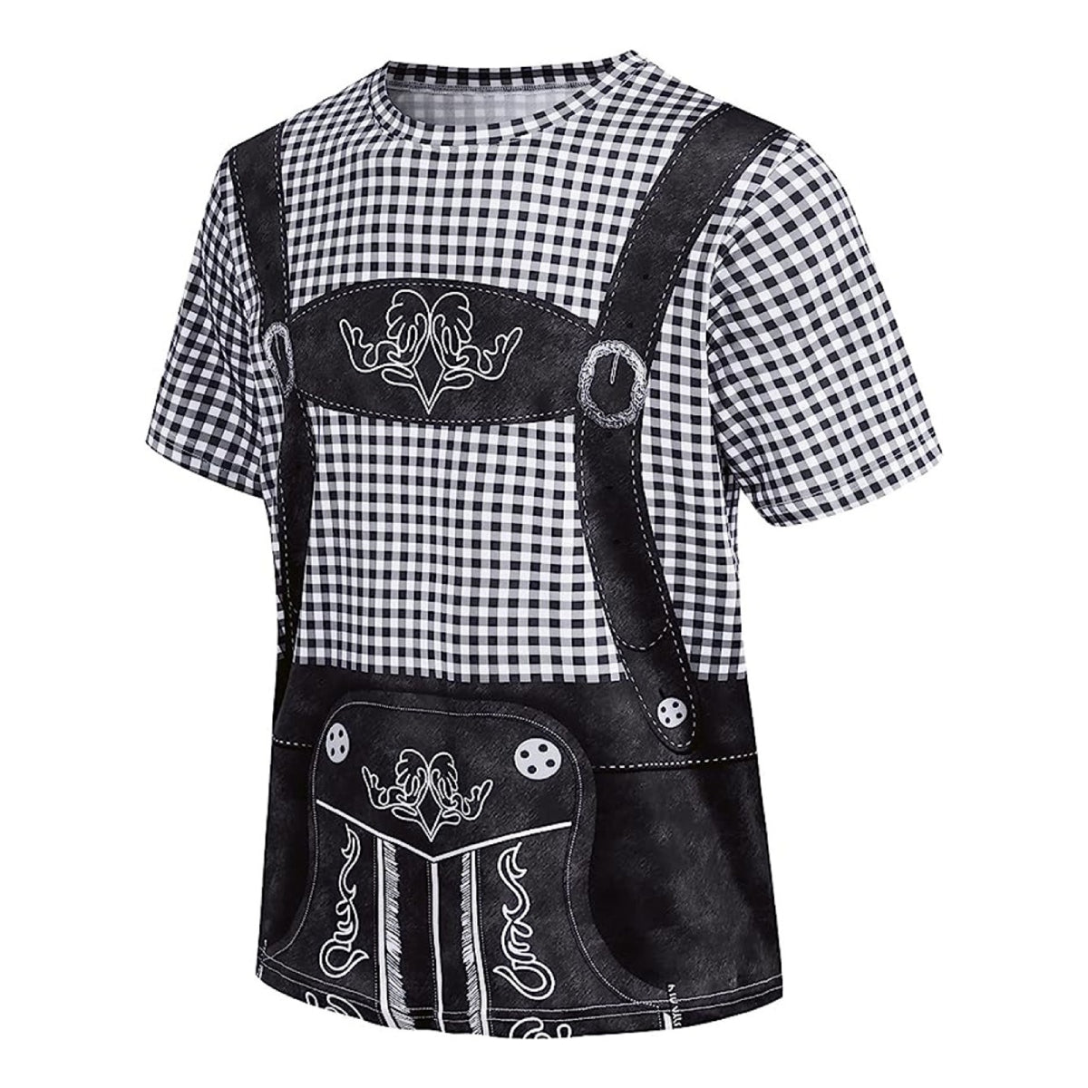 GaudiKing – Samarreta amb estampat de Lederhosen i panxa de cervesa – Roba divertida per a l'Oktoberfest