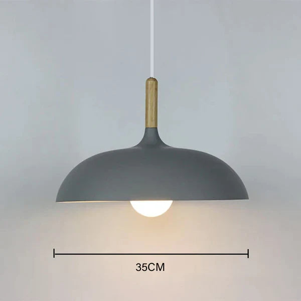 ScandiLuxe Candeeiro de Teto – Lâmpada LED de madeira de carvalho com design escandinavo e cabo ajustável