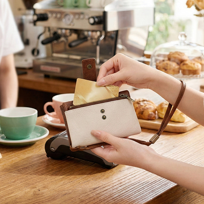 Cartera plegable de tres partes con bloqueo RFID para damas – diseño elegante, espacioso y seguro