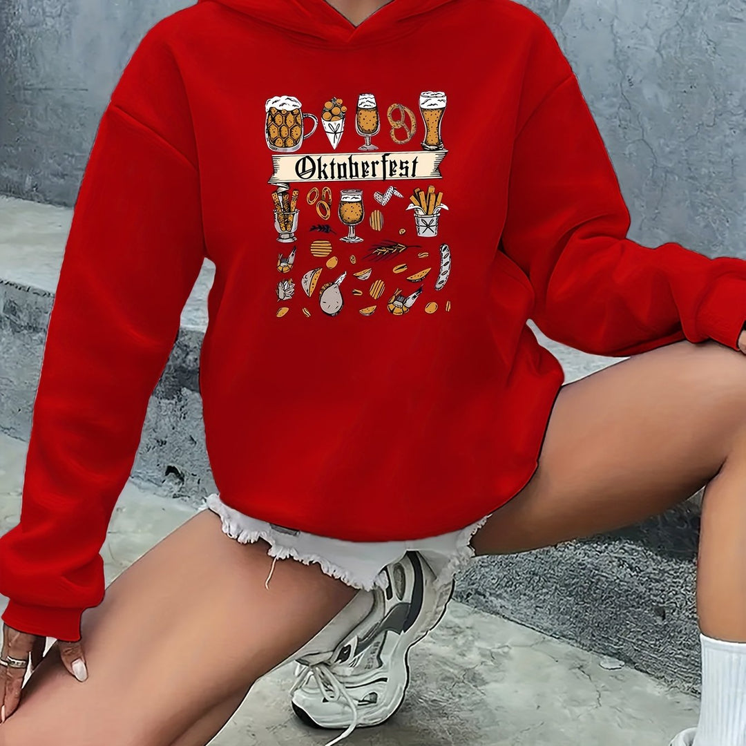 AlpenJoy – Sudadera con capucha para mujer Anna – Oktoberfest cálida para otoño e invierno