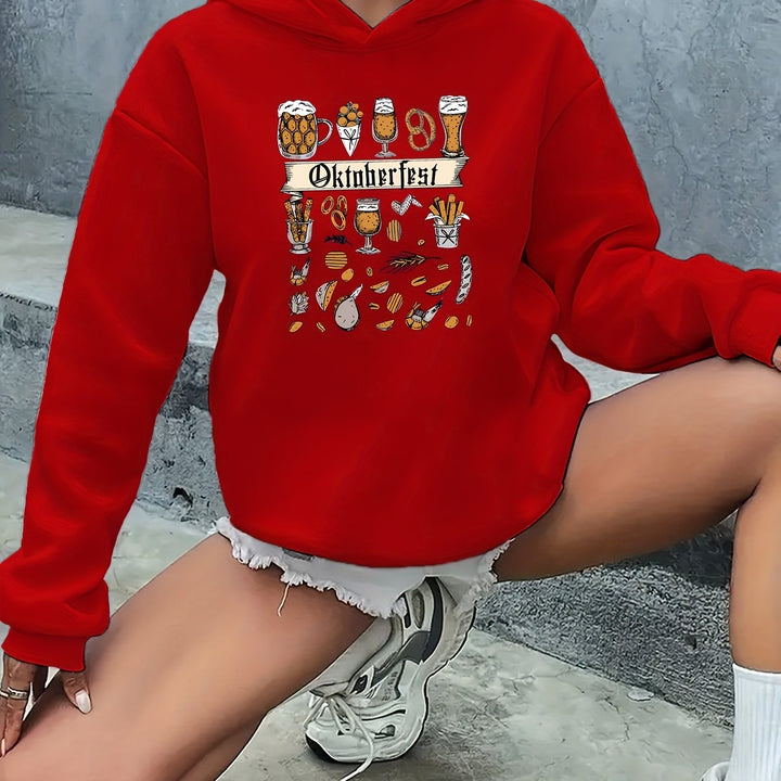 AlpenJoy – Sudadera con capucha para mujer Anna – Oktoberfest cálida para otoño e invierno