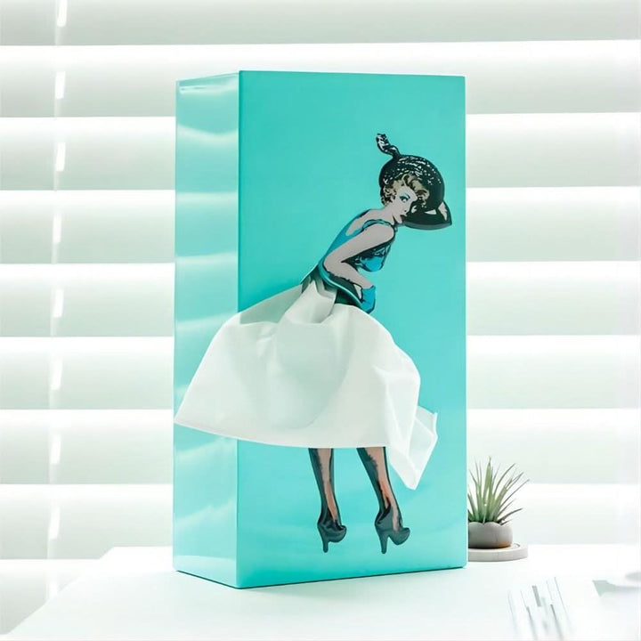 Soporte para pañuelos – Falda danzante decorativa con efecto de movimiento al sacar los pañuelos
