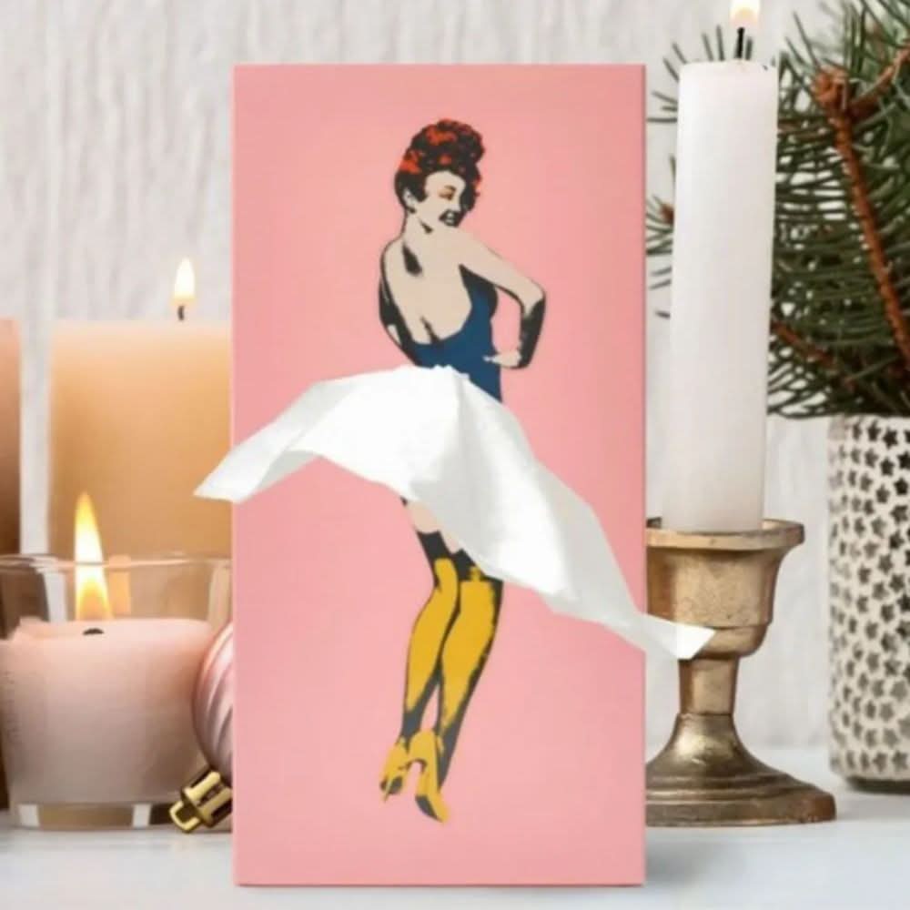 Soporte para pañuelos – Falda danzante decorativa con efecto de movimiento al sacar los pañuelos