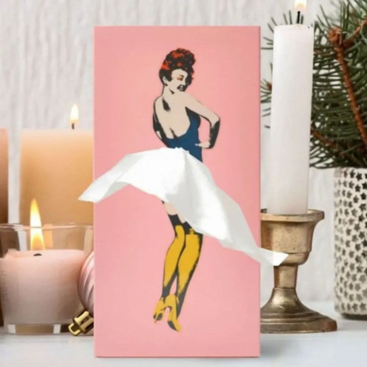 Soporte para pañuelos – Falda danzante decorativa con efecto de movimiento al sacar los pañuelos