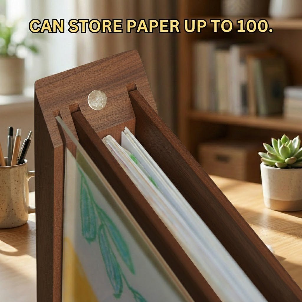 SKETCHBOX – Display frame in wood look with built-in storage space Bolendo