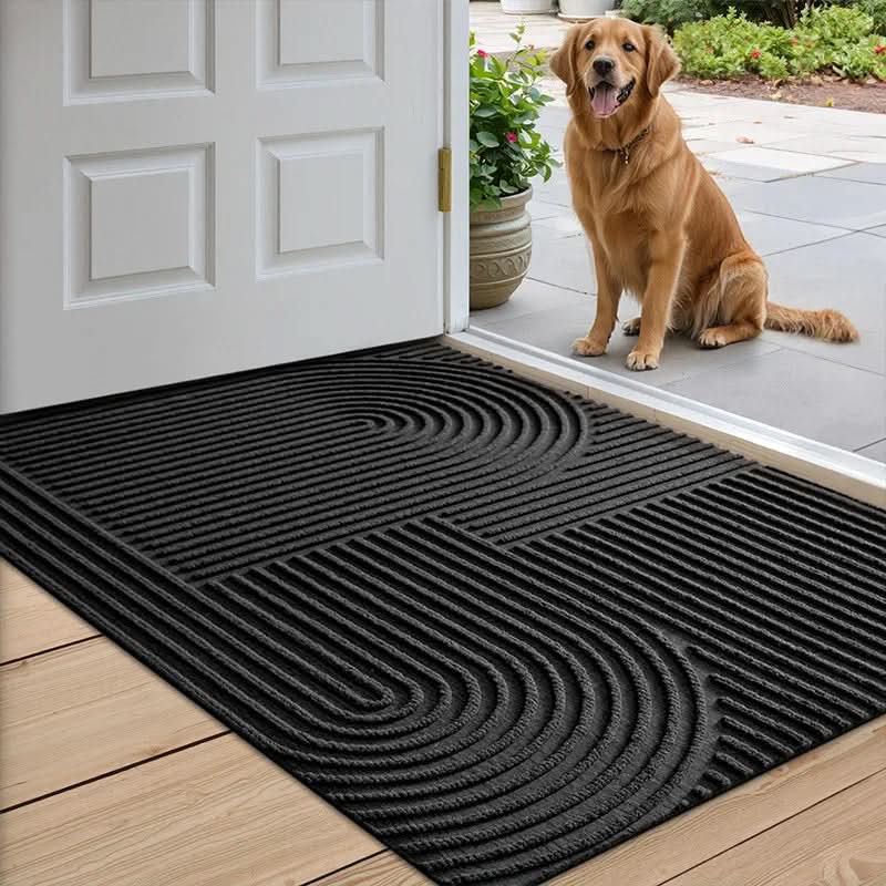 Absorberende Wasbare Mat met Elegant Lijnenpatroon, Antislip en Microvezel 2