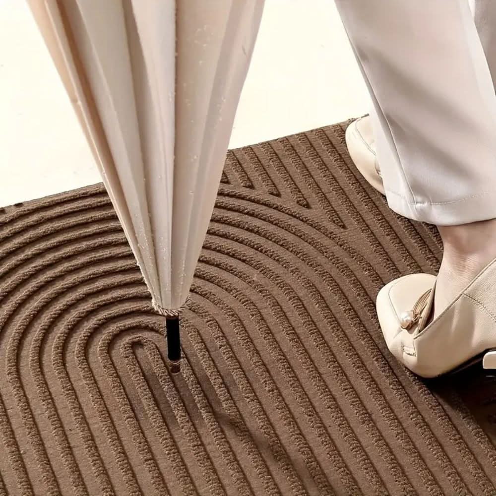 Absorberende Wasbare Mat met Elegant Lijnenpatroon, Antislip en Microvezel 8