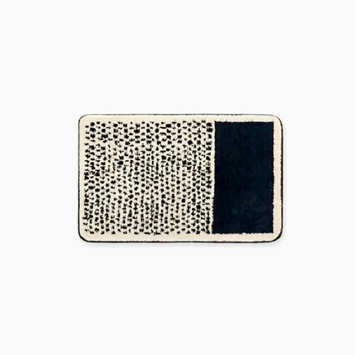 AbstractStep | Scandinavische stijl Abstract Antislip Badmat - Handgemaakt &amp; Stijlvol Badkamerkleed 0