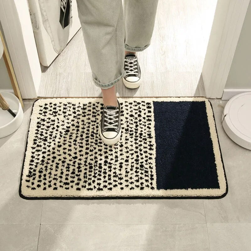 AbstractStep | Scandinavische stijl Abstract Antislip Badmat - Handgemaakt & Stijlvol Badkamerkleed 5