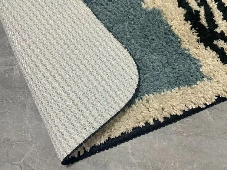 AbstractStep | Scandinavische stijl Abstract Antislip Badmat - Handgemaakt & Stijlvol Badkamerkleed 7