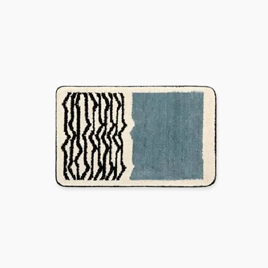 AbstractStep | Scandinavische stijl Abstract Antislip Badmat - Handgemaakt &amp; Stijlvol Badkamerkleed 9
