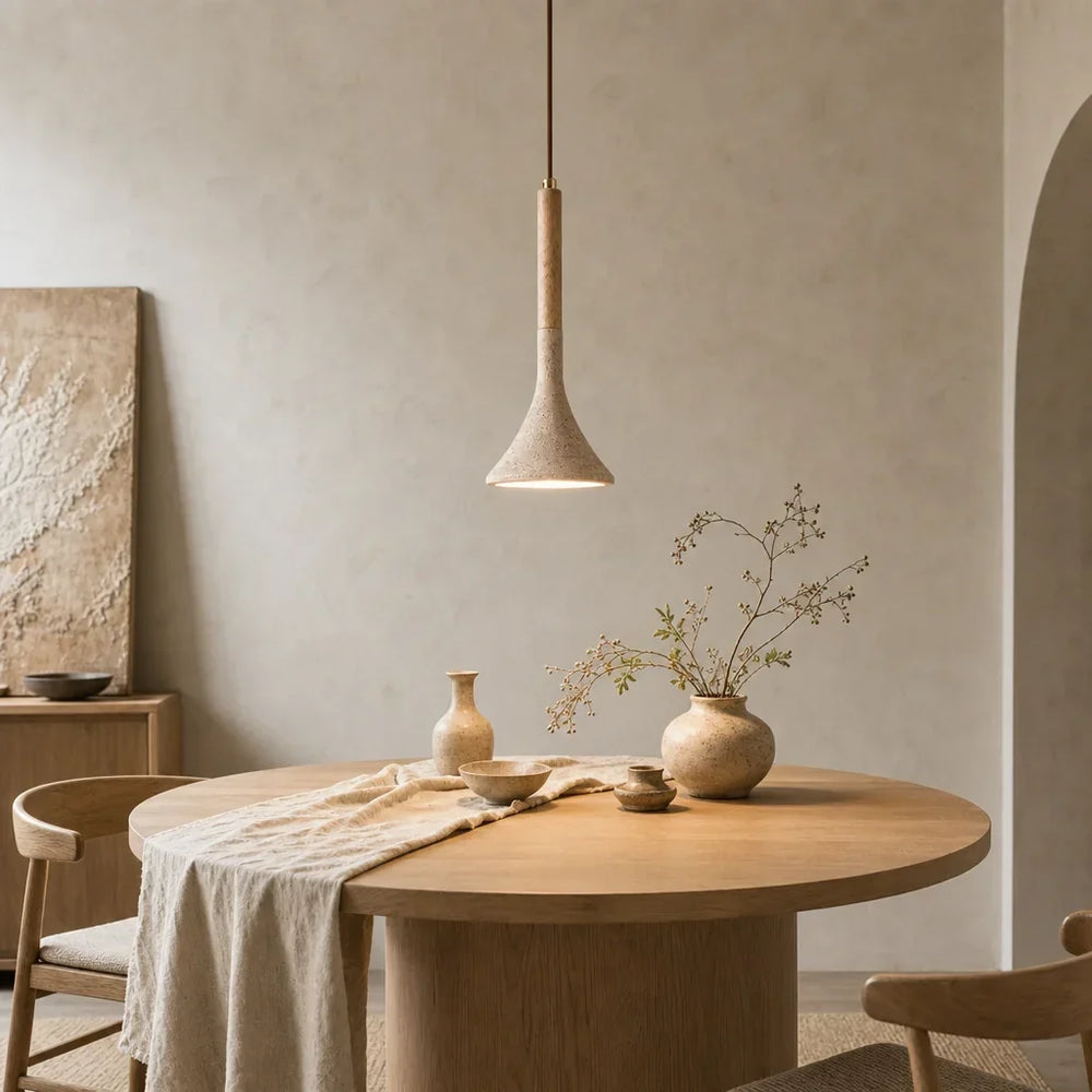 Adeline Natural Stone Travertine Pendant Light 1