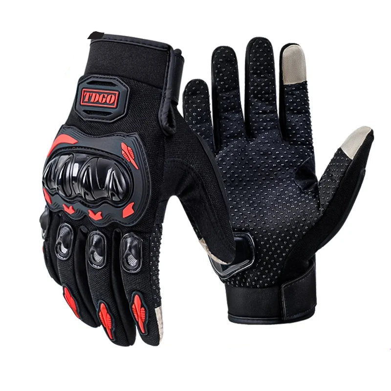 Ademende Motorhandschoenen Heren - Lange Vingerhandschoenen met Grip en Klittenbandsluiting 6